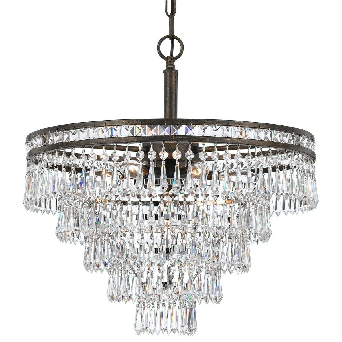 Eurvaryra Lustre Métal Cristal Luxe Postmoderne