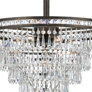 Eurvaryra Lustre Métal Cristal Luxe Postmoderne