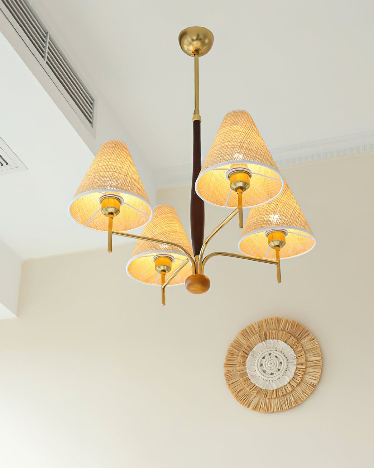 Mercer Chandelier shown above a dining table.