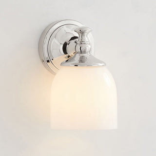 Lumen Sconce Mural Moderne Minimaliste à Bras Courts en Chrome Métal Verre-Luire