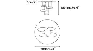 Lustra Plafonnier en Aluminium Galet-Luire
