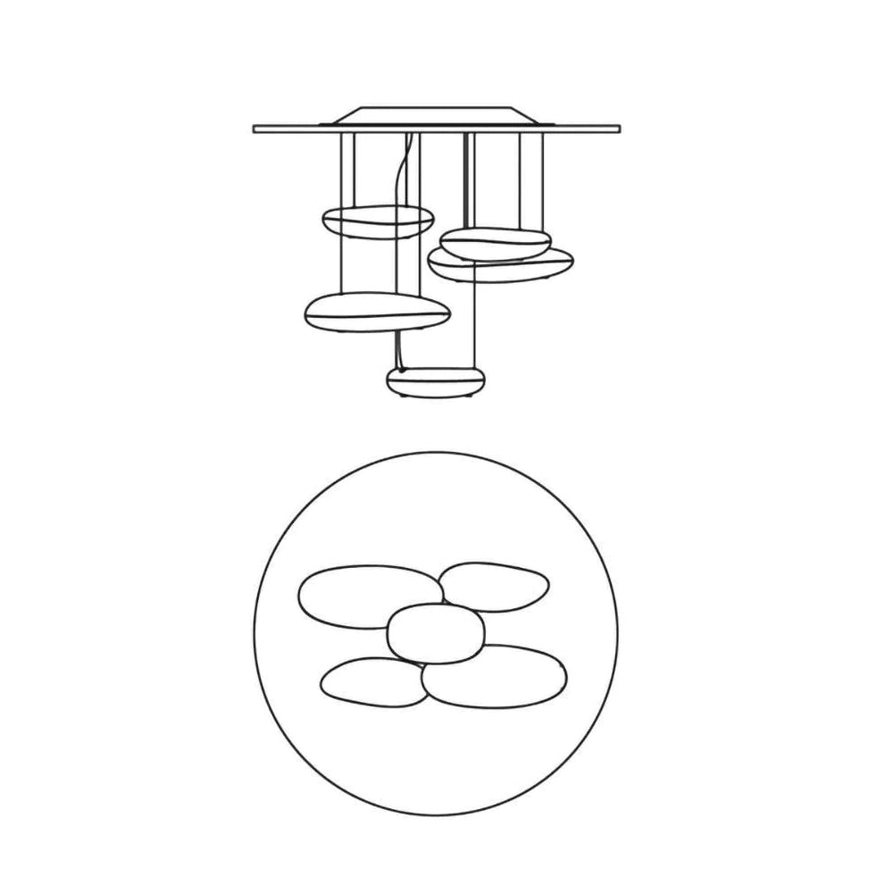 Emileira Lustre Sculptural en Aluminium
