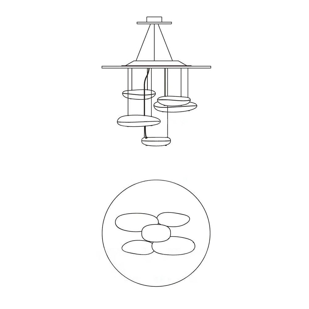 Emileira Lustre Sculptural en Aluminium