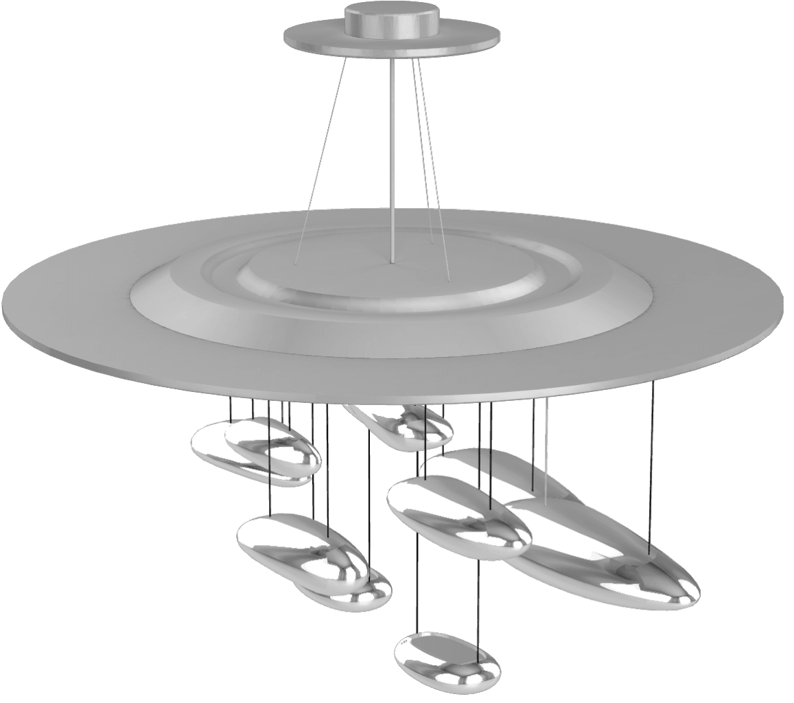Emileira Lustre Sculptural en Aluminium