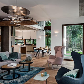 Lustra Lustre Sculptural en Aluminium