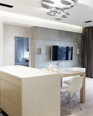 Lustra Lustre Sculptural en Aluminium