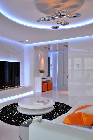 Lustra Lustre Sculptural en Aluminium