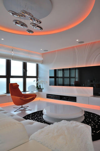 Lustra Lustre Sculptural en Aluminium