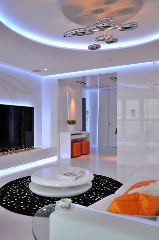 Lustra Lustre Sculptural en Aluminium