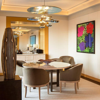 Lustra Lustre Sculptural en Aluminium