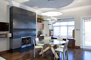 Lustra Lustre Sculptural en Aluminium