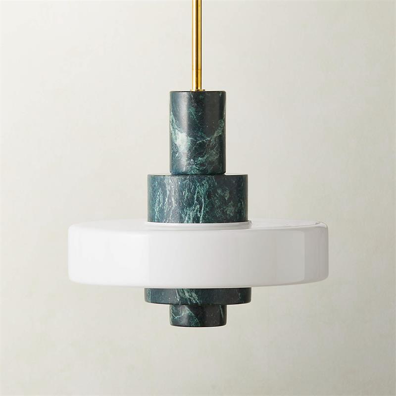 Mercury Suspension en Marbre Vert