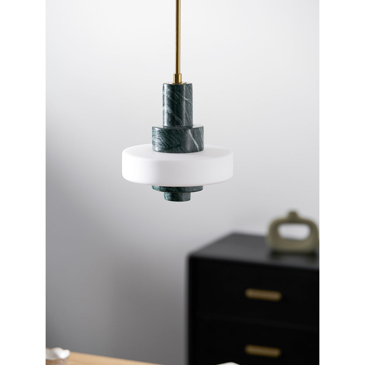 Mercury Suspension en Marbre Vert