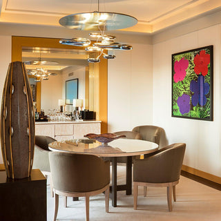 Lustra Lustre Sculptural en Aluminium