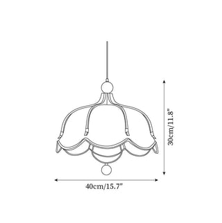 Feyno Vlampe Suspendue en Tissu Vintage-Luire