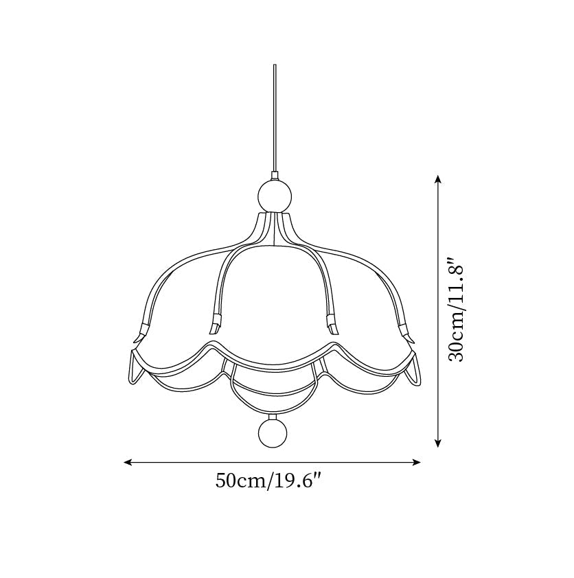 Feyno Vintage Fabric Pendant Light-Neutral Decor