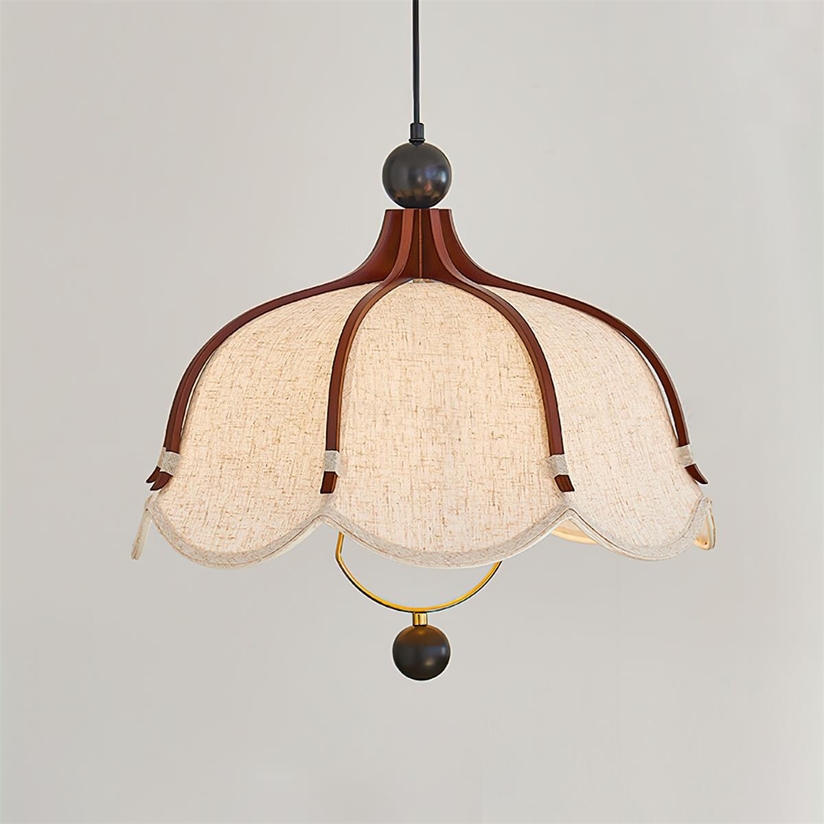 Feyno Vintage Fabric Pendant Light-Neutral Decor