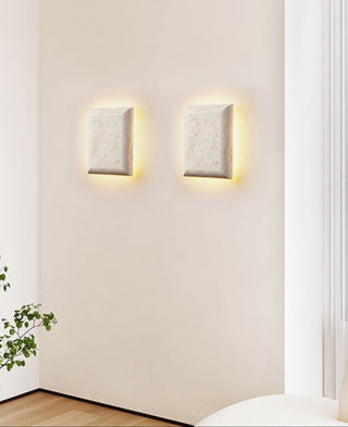 Mesa Glow Travertine Sconce-Neutral Decor