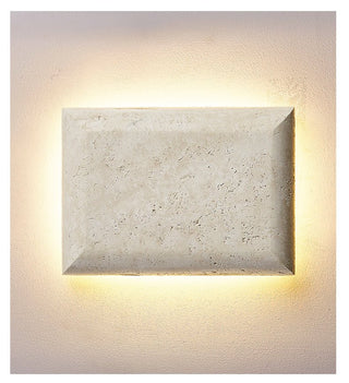 Mesa Glow Travertine Sconce-Neutral Decor