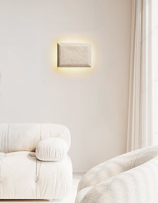 Mesa Glow Travertine Sconce-Neutral Decor