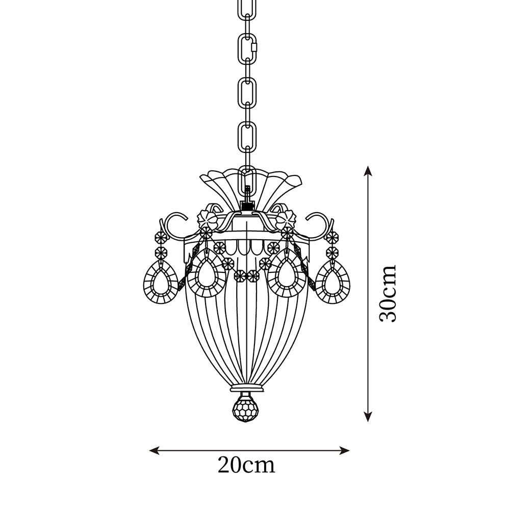 Pendant Lamp Vintage Glamour Crystal Drops-Neutral Decor