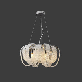Lustra Lustre Maille Cristal Doré Cascade Scintillante