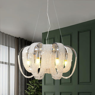 Lustra Lustre Maille Cristal Doré Cascade Scintillante