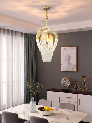 Lustra Lustre Maille Cristal Doré Cascade Scintillante