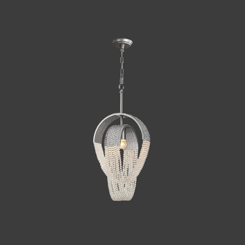 Cyressa Lustre Maille Cristal Doré Cascade Scintillante