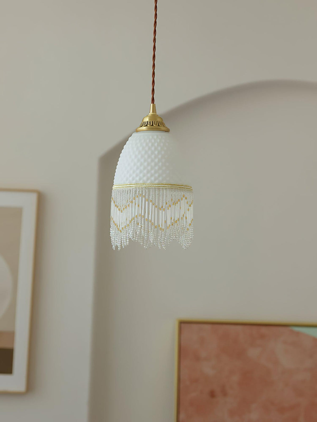 Mesh Suspension en Verre À Franges