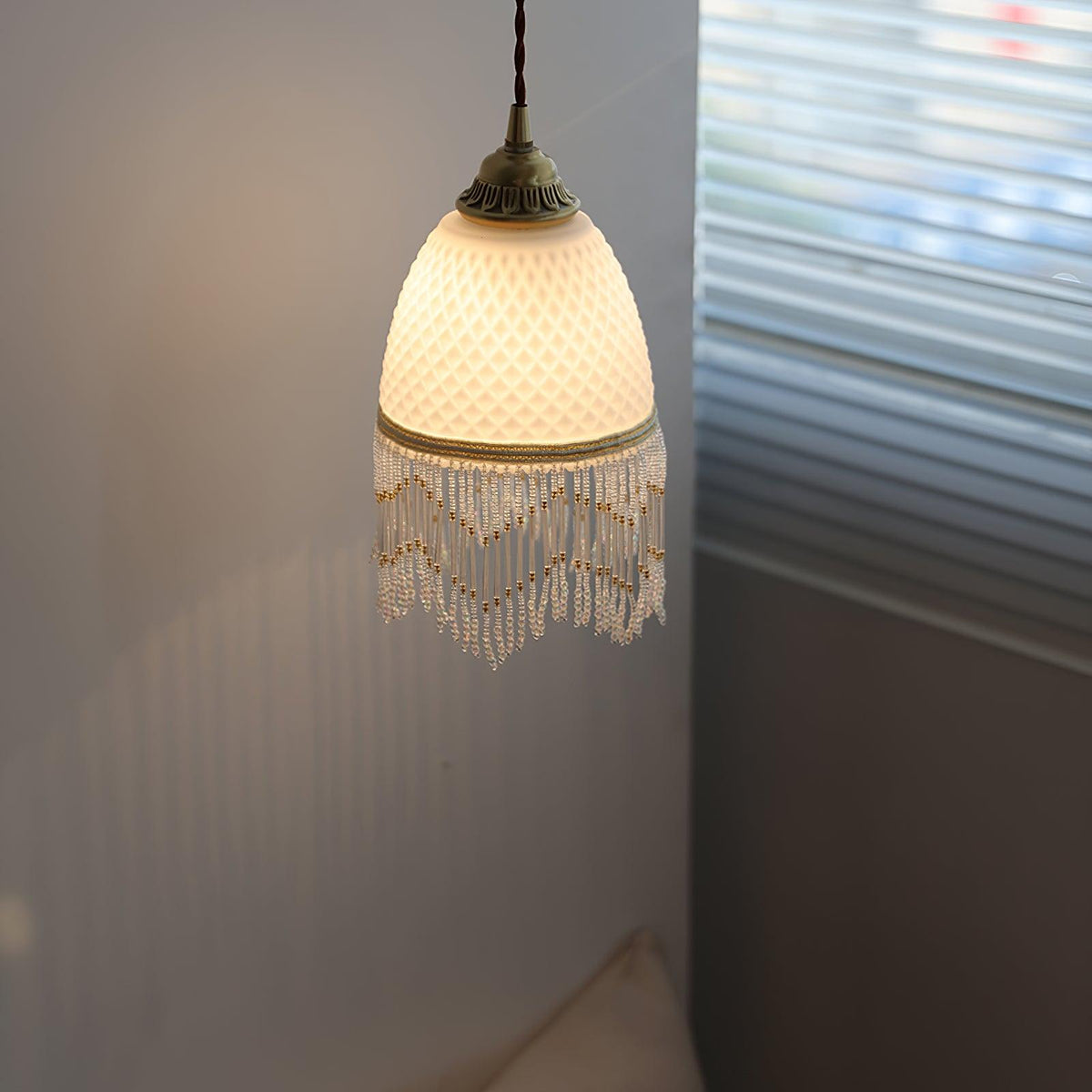 Mesh Suspension en Verre À Franges