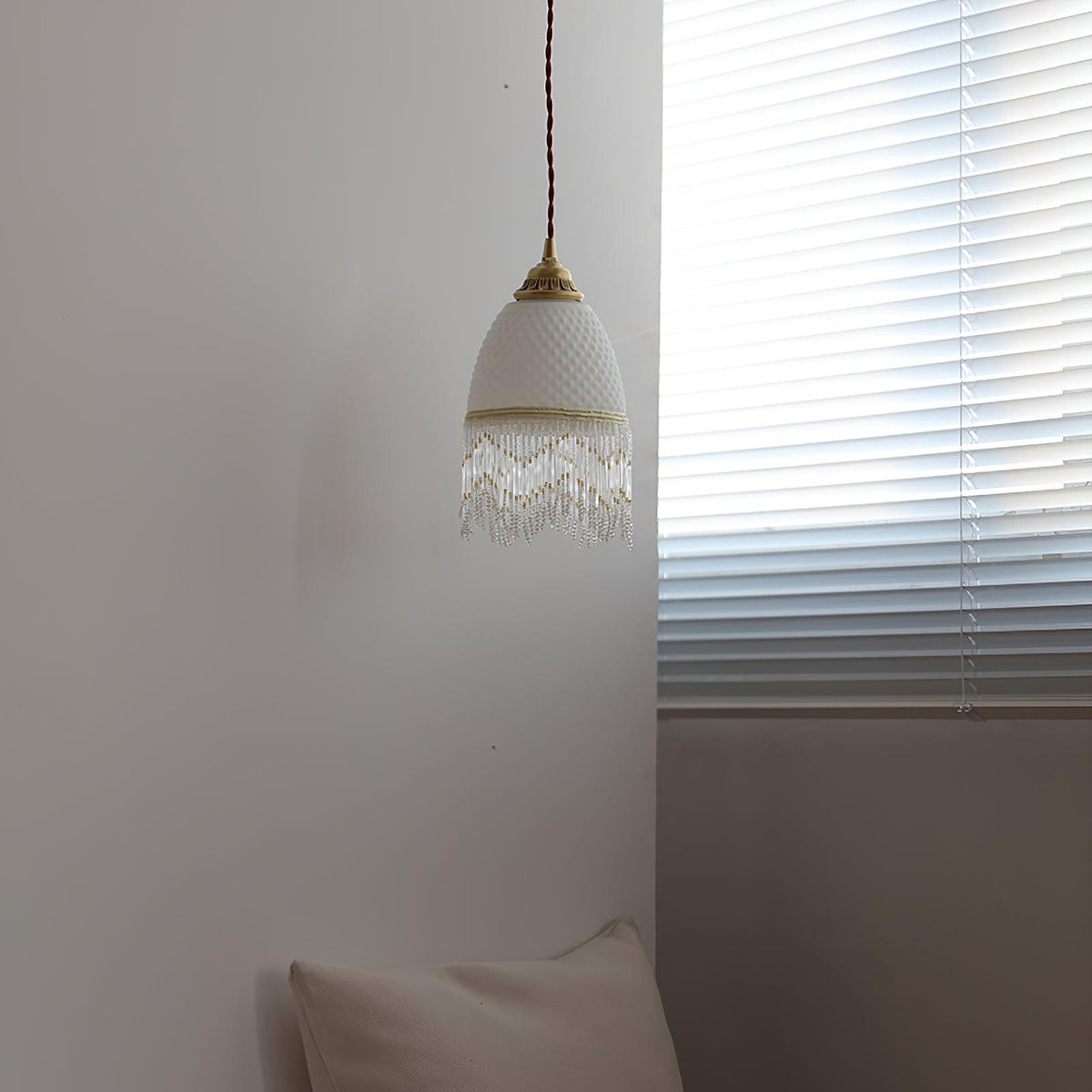 Mesh Suspension en Verre À Franges