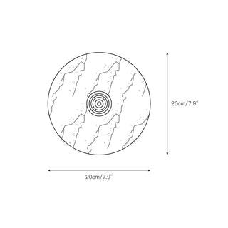 Arsole Applique Murale Ronde en Jade et Métal Moderne Minimaliste