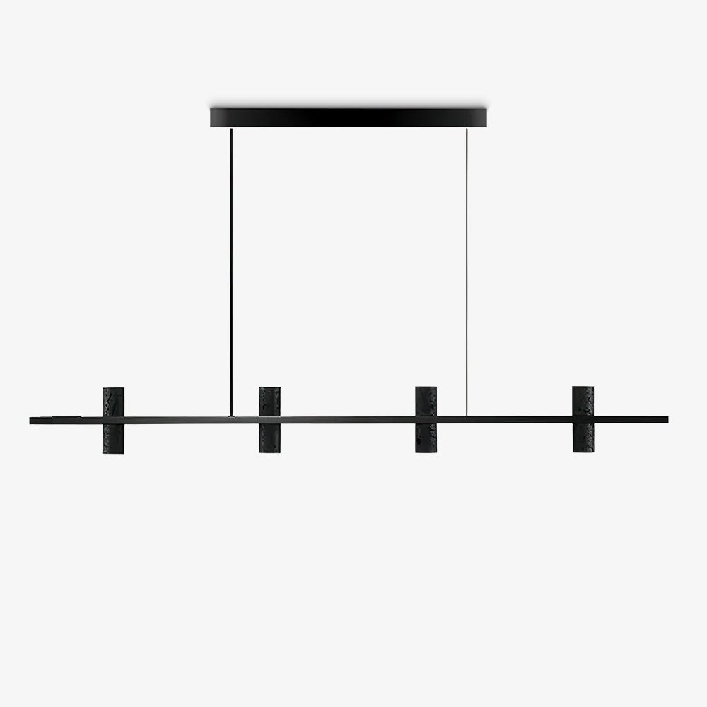 Nernis Suspension Parallèle Noir Travertin Minimaliste Ligne