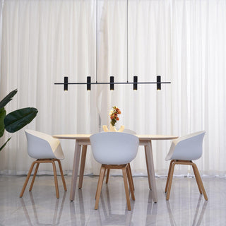 Nernis Suspension Parallèle Noir Travertin Minimaliste Ligne