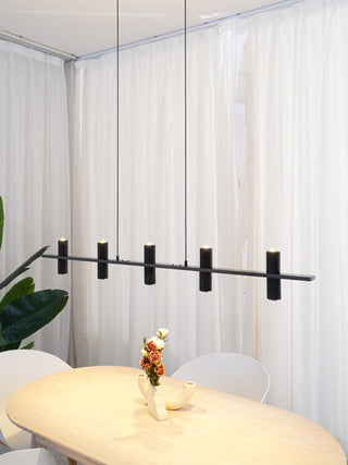 Nernis Suspension Parallèle Noir Travertin Minimaliste Ligne