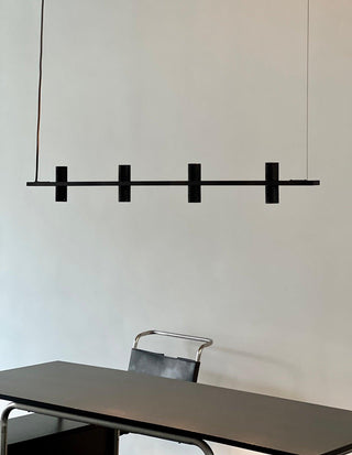 Nernis Suspension Parallèle Noir Travertin Minimaliste Ligne