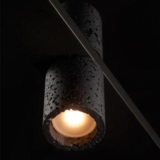 Nernis Suspension Parallèle Noir Travertin Minimaliste Ligne