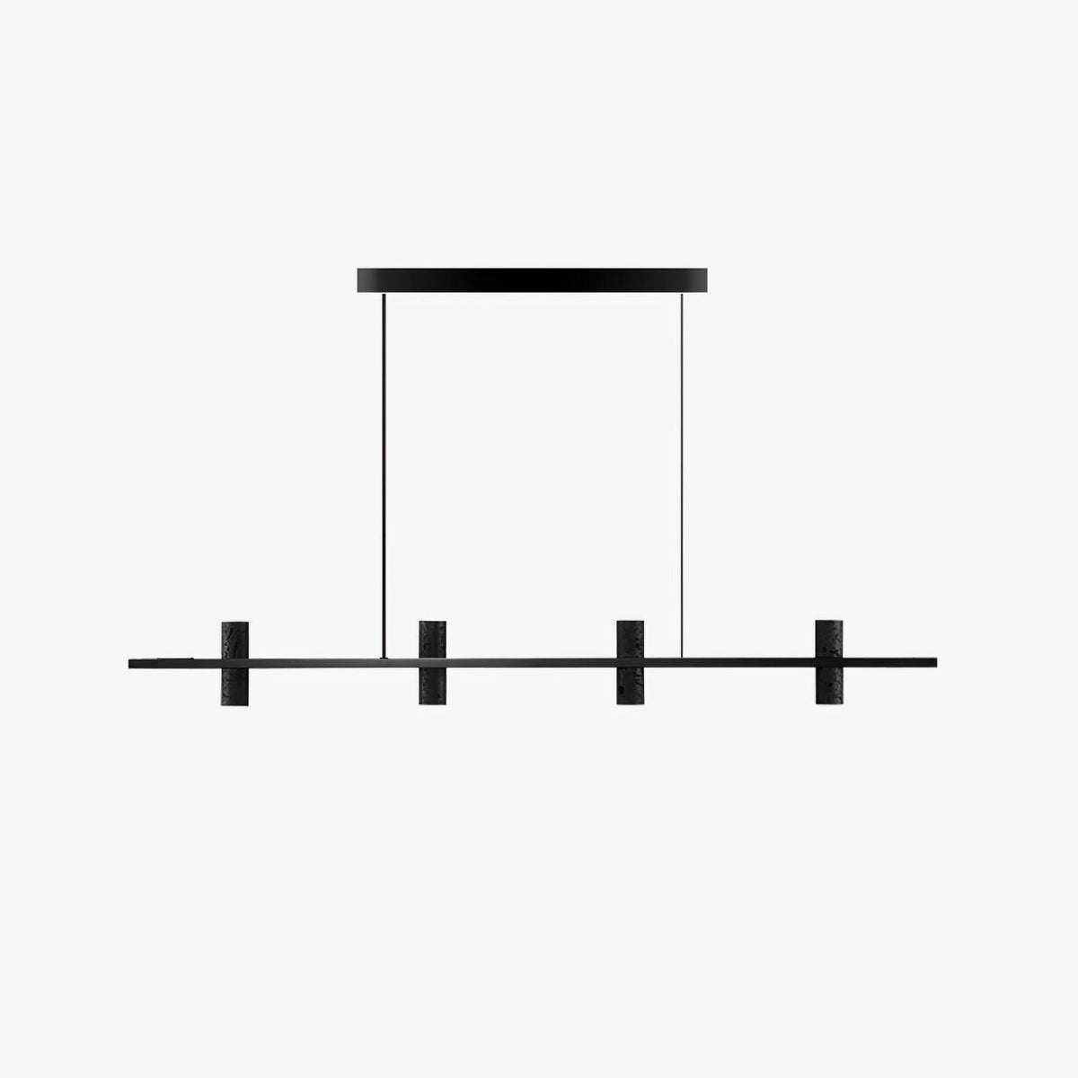 Nernis Suspension Parallèle Noir Travertin Minimaliste Ligne