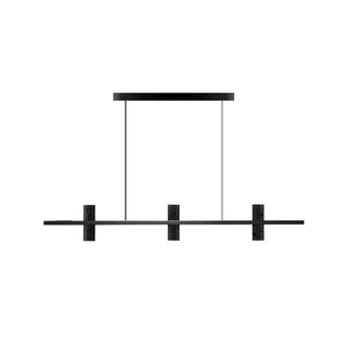 Nernis Suspension Parallèle Noir Travertin Minimaliste Ligne