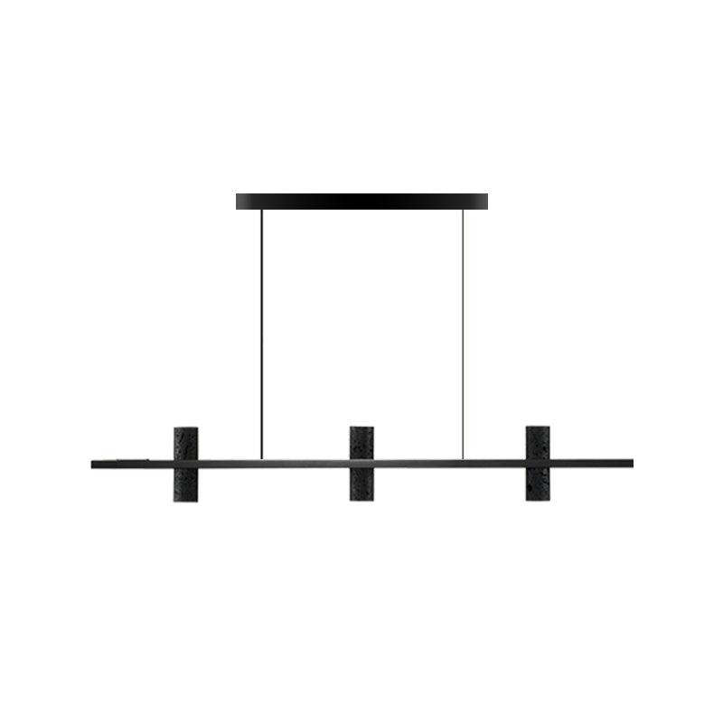 Nernis Suspension Parallèle Noir Travertin Minimaliste Ligne