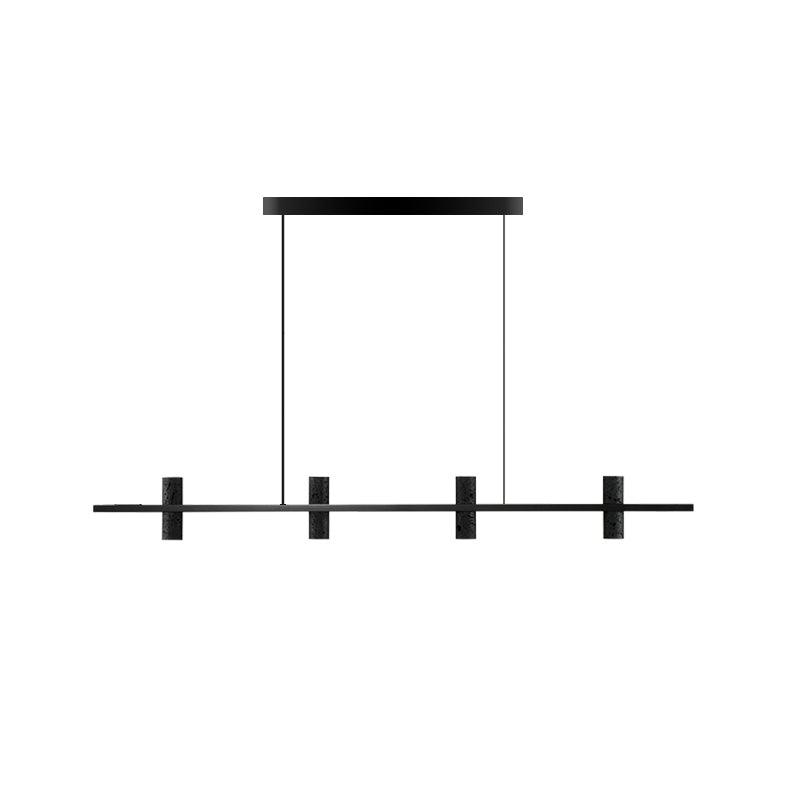 Nernis Suspension Parallèle Noir Travertin Minimaliste Ligne