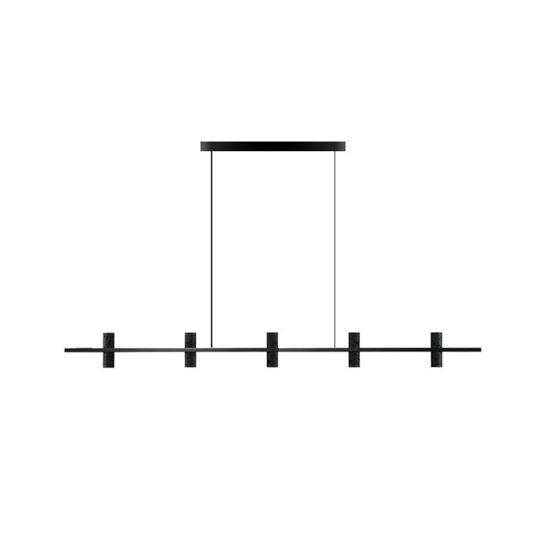 Nernis Suspension Parallèle Noir Travertin Minimaliste Ligne