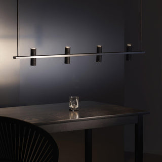 Nernis Suspension Parallèle Noir Travertin Minimaliste Ligne