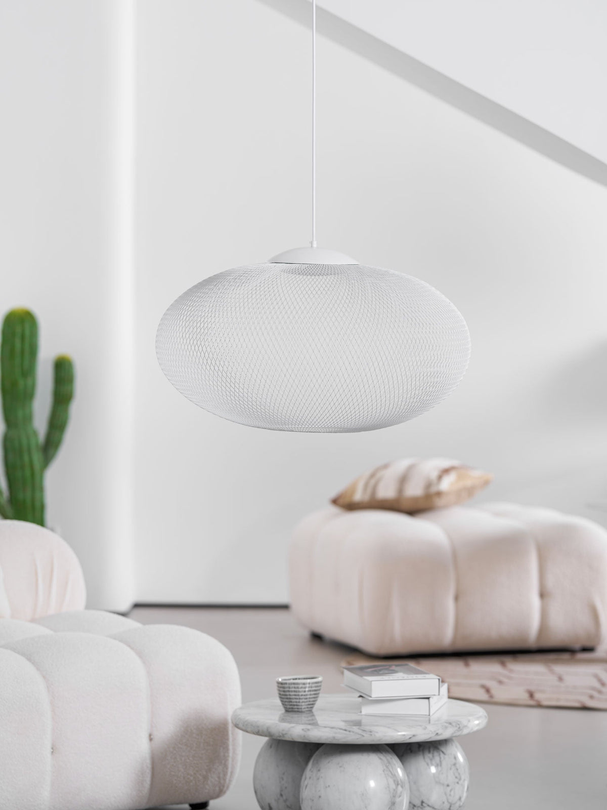 Viananne Suspension Lampe Maille Noire