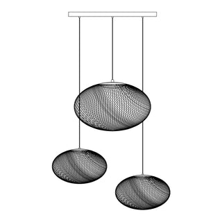 Lustra Suspension Lampe Maille Noire