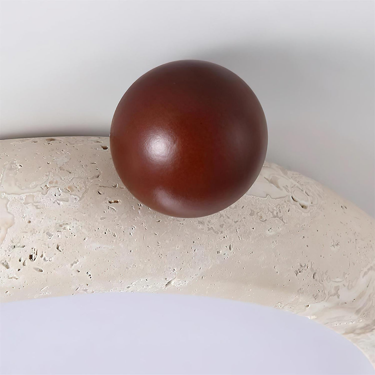 Ritta Cute Travertine Round Ceiling Light-Neutral Decor