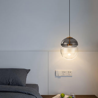 Aged Lampe Suspension Verre Dôme Minimaliste