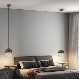 Aged Lampe Suspension Verre Dôme Minimaliste