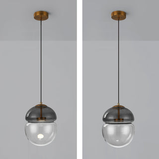 Aged Lampe Suspension Verre Dôme Minimaliste